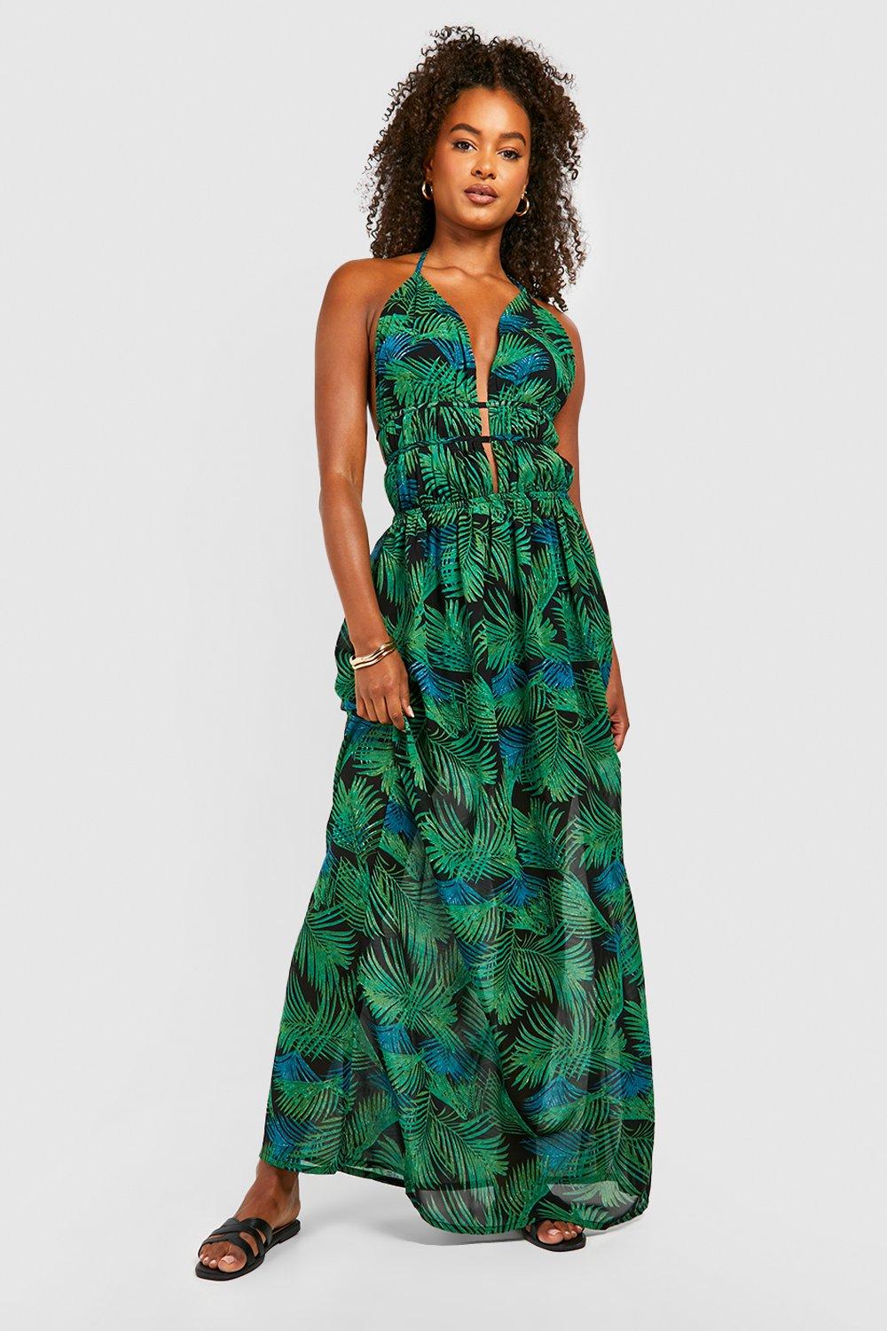Robe longue palmier new arrivals